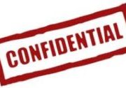 A red and white confidential stamp on top of it.